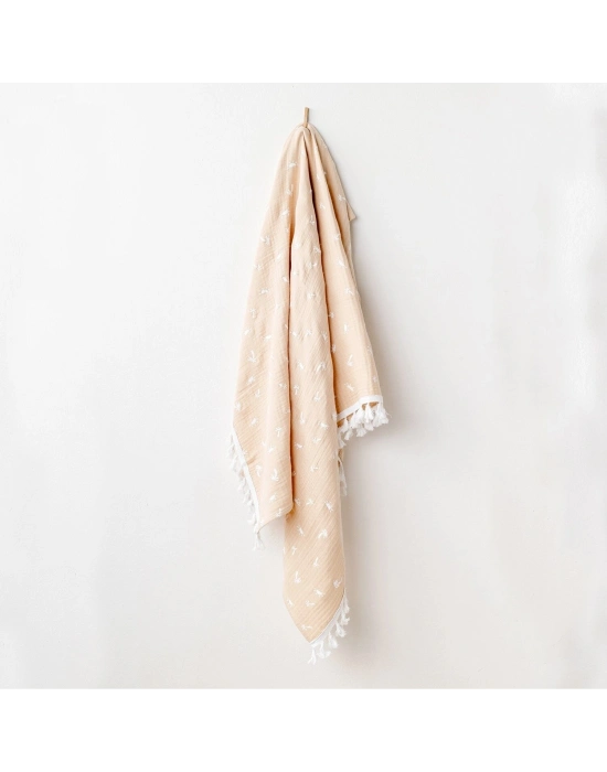 Andywawa AC24513 Müslin Smil All Day 120x90 Bebek Battaniye Beige