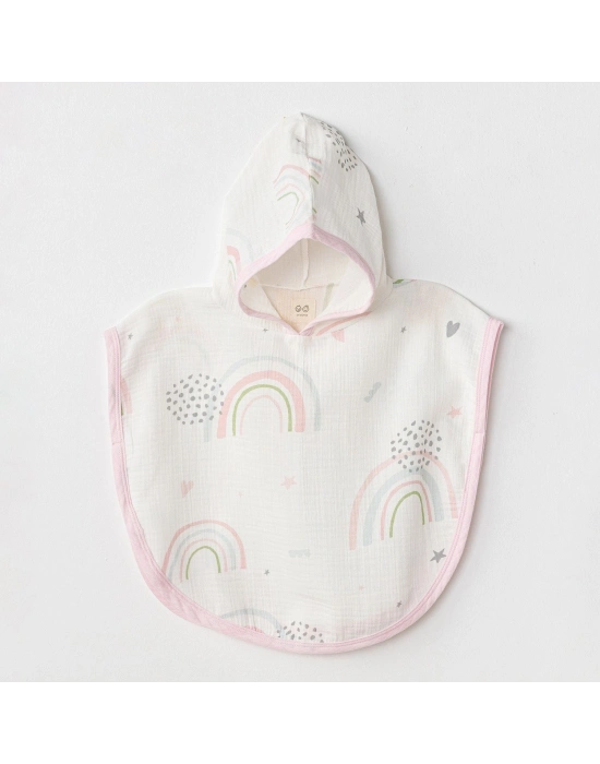 Andywawa AC24666 Müslin Have A Nice Day Bebek Panço Pink White