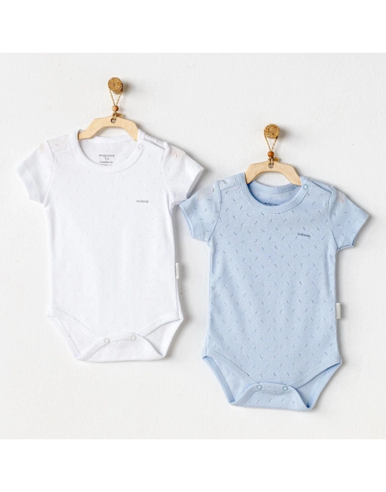 Andywawa AC25554 Sleeve Jacquard 2Li Basic Body Blue White