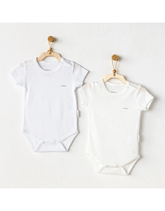 Andywawa AC25554 Sleeve Jacquard 2Li Basic Body Ecru White