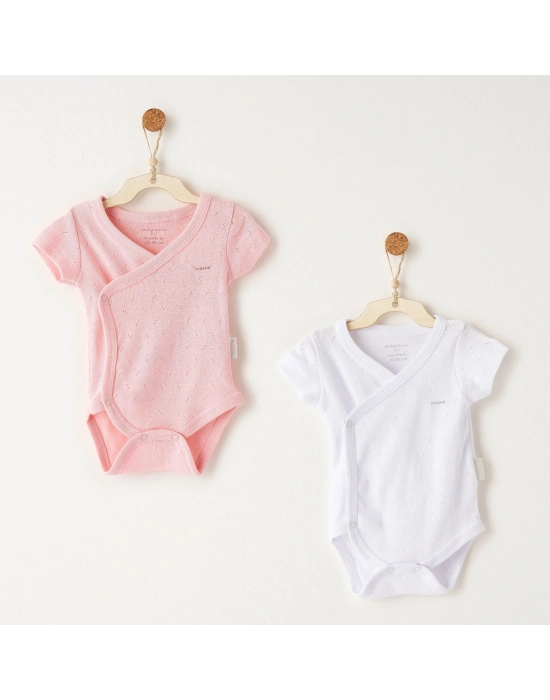 Andywawa AC25555 Jacquard Basic 2Li Zıbın Body Dark Pink White