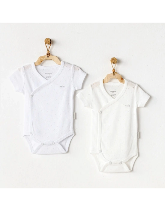 Andywawa AC25555 Jacquard Basic 2Li Zıbın Body Ecru White