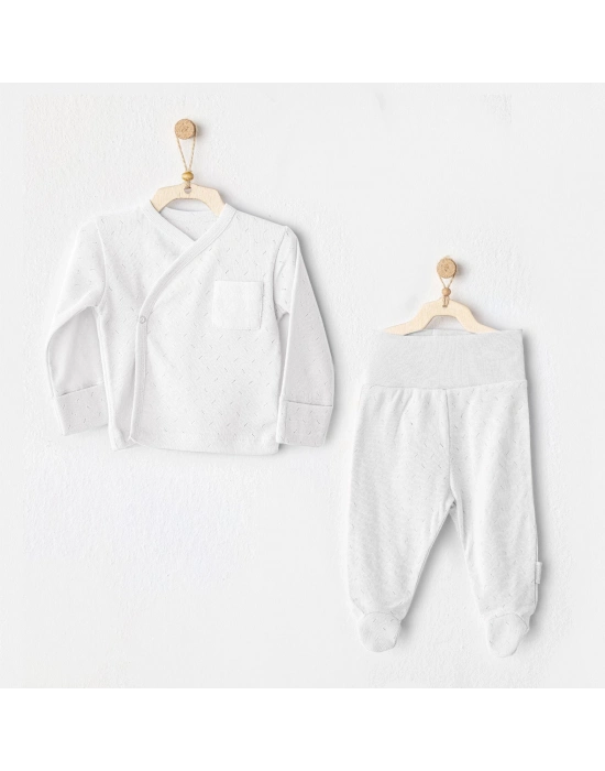 Andywawa AC25557 Side Snap Set 2Li Zıbın Takım White