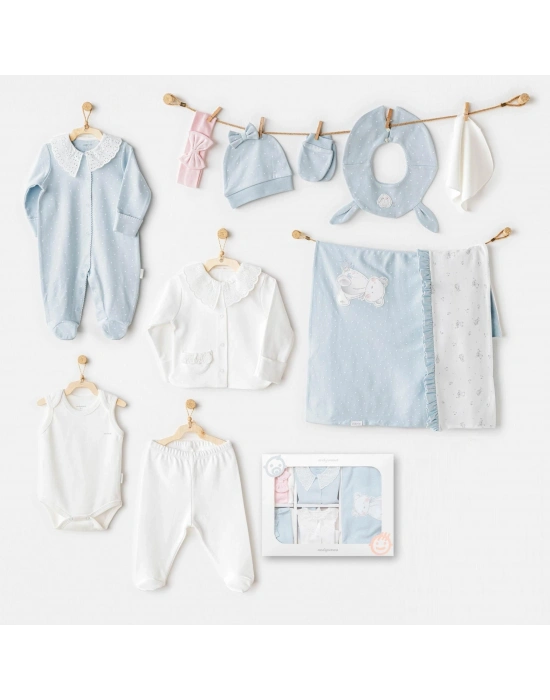 Andywawa AC25651 Cuddly Bunny Bear 10Lu Hastane Çıkışı Pink Blue