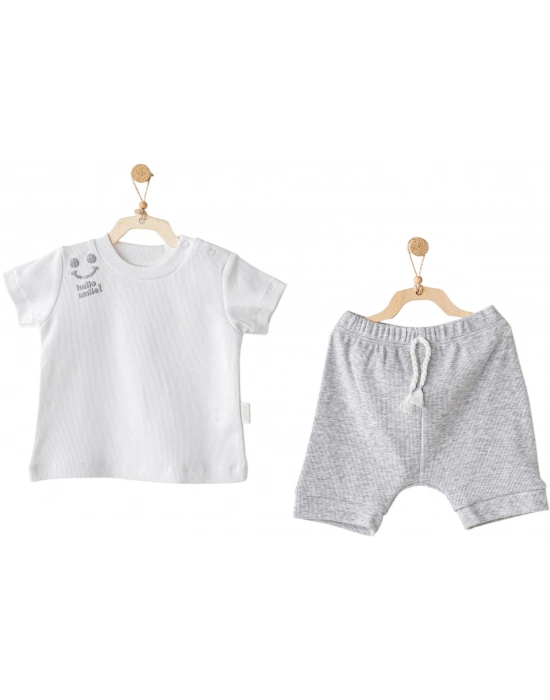 Andywawa AC25894 2Li Basic Bebe Takım Grey Melange