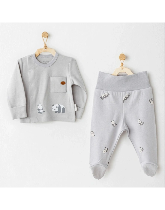 Andywawa AC26024 Keep Smiling 2li Zıbın Takım Grey