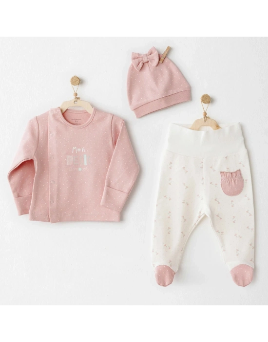 Andywawa AC26086 Mon Petit Amour 3lü Zıbın Takım Pink