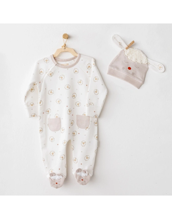 Andywawa AC26154 Tinny Sheeps Tulum Takım Ekru