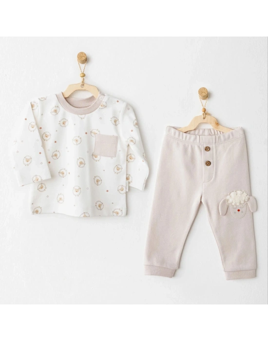 Andywawa AC26155 Tinny S Sheeps 2li Takım Beige