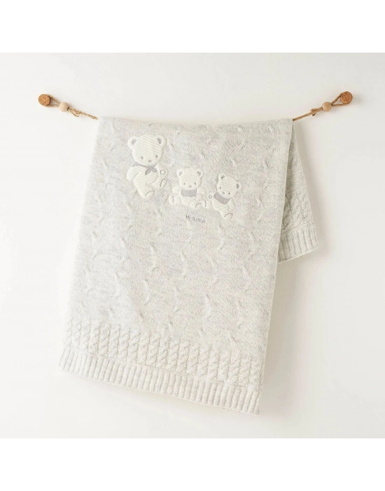 Andywawa AC26341 Triko Battaniye 85x100 Grey Melange