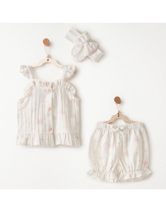 Andywawa AC26615 Lovely Day 3lü Takım Ekru