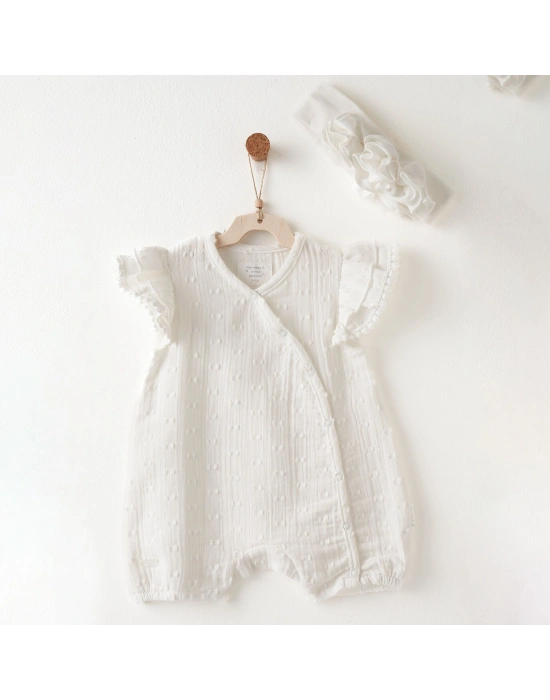 Andywawa AC26642 Baby Chic Tulum Takım Ekru