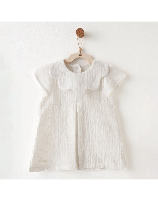 Andywawa AC26644 Baby Chic Elbise Ekru