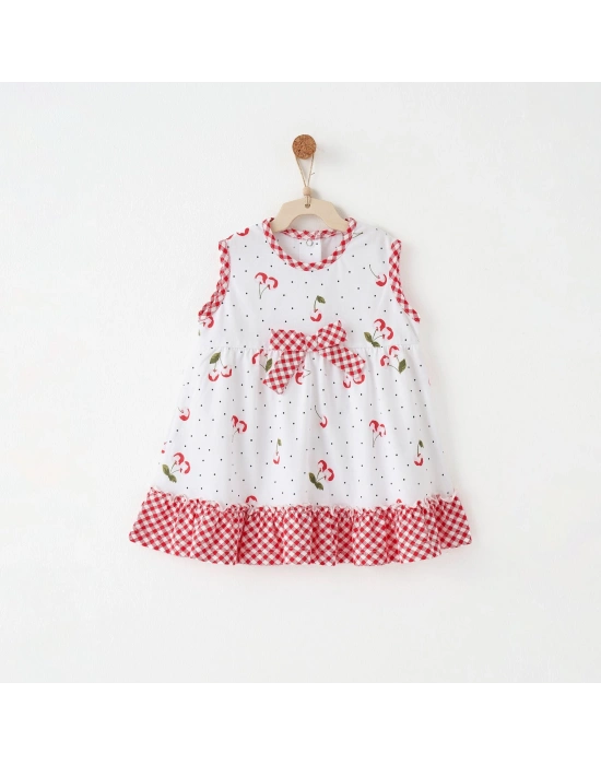 Andywawa AC26688 Cherry Chatty Elbise Ekru