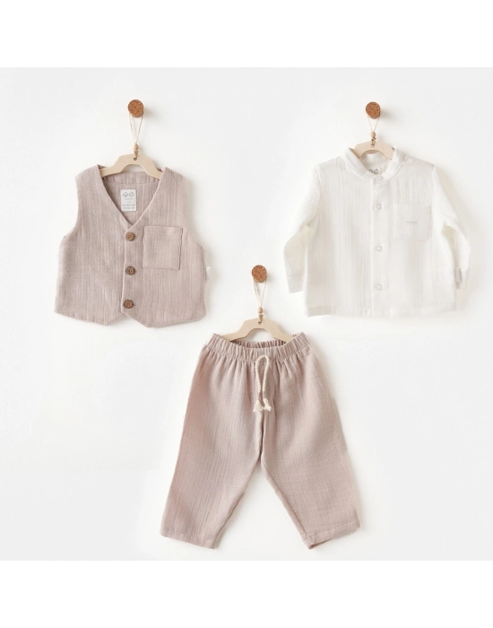 Andywawa AC26734 Relax Time 3lü Takım Beige