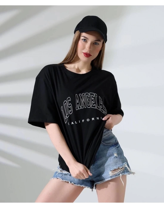 Angeles baskılı tişört