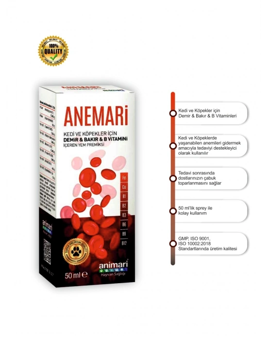 Animari Demir Bakır B vitamini damlası 50 ml