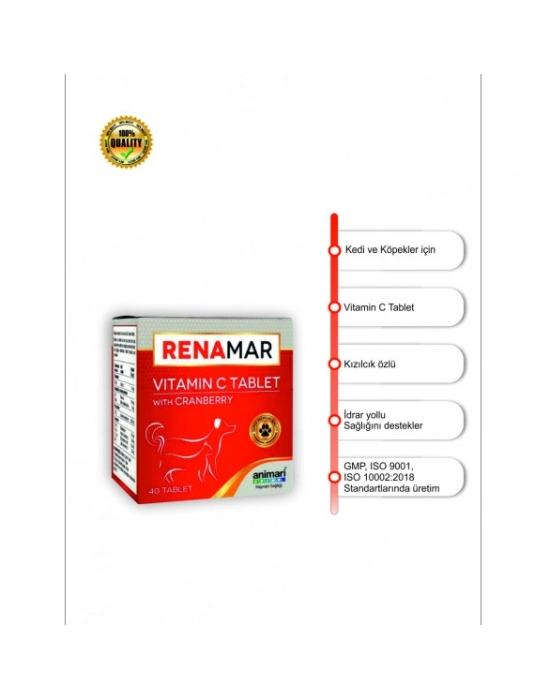 ANİMARİ RENAMAR BÖBREK DESTEKLİ TABLET 40 ADET