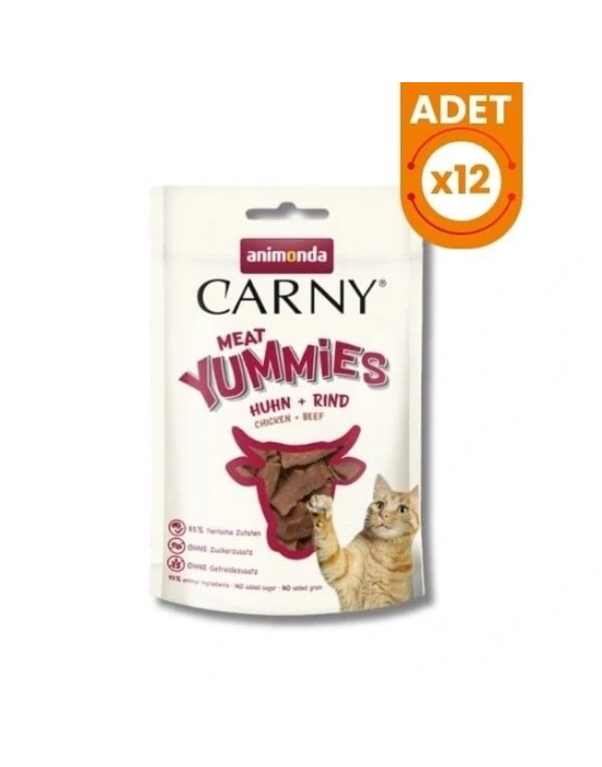 Animonda Carny Meat Tavuk ve Sığır Etli Yetişkin Kedi Ödül Maması 1 Adet 50 Gr