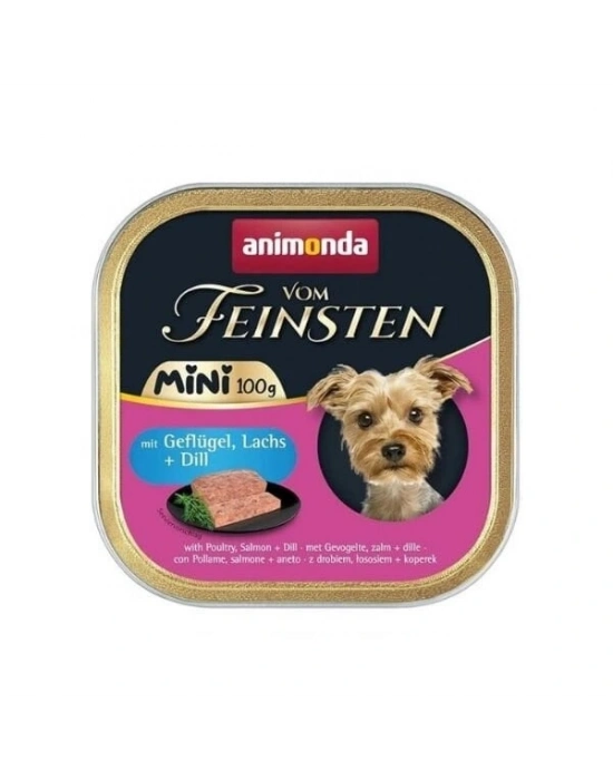 Animonda Vom Feinsten Kümes Hayvanlı ve Somonlu Mini Irk Yetişkin Köpek Konservesi 1 Adet 100 Gr