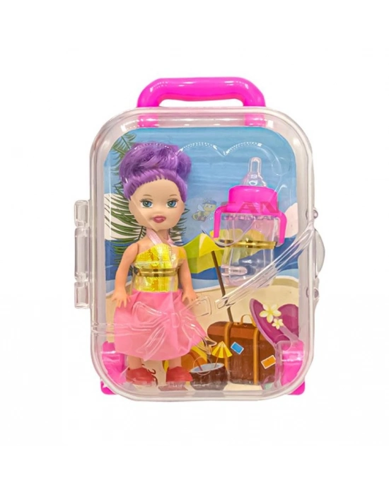 Anlily Biberonlu Bebek ve Bavulu - 02292