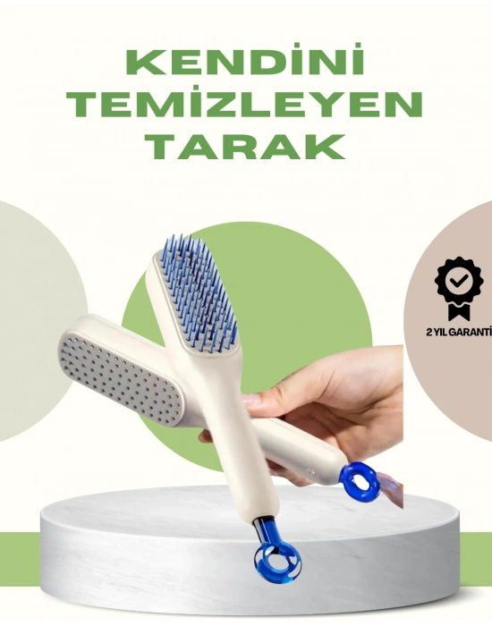 Anti-Statik Saç Tarağı – Kolay Temizlenebilir, Silikon Masaj Uçlu, Kompakt Boyut