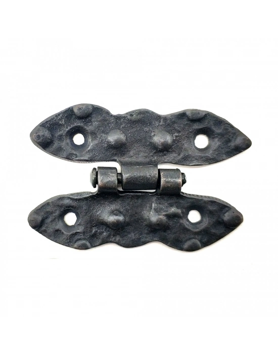 Antika Tarz Dekoratif Pirinç Bodur Menteşe - 75x50 Mm, Oksit