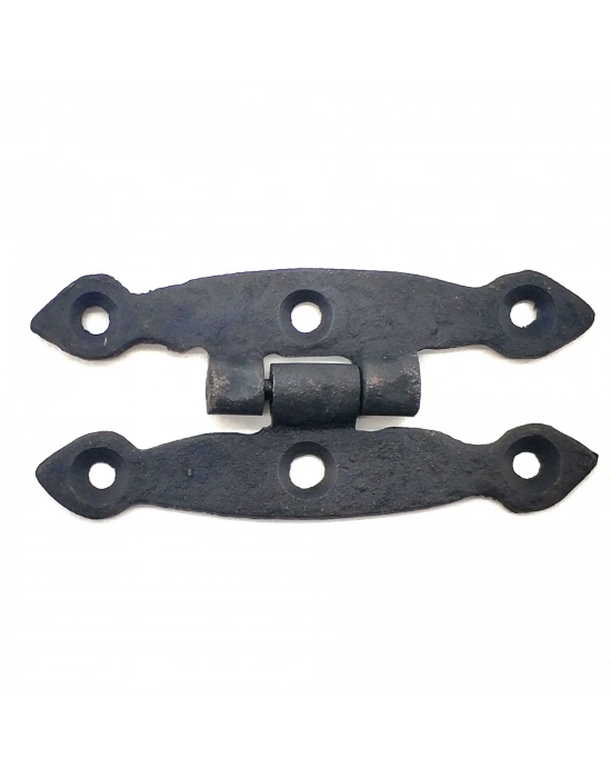 Antika Tarz Dekoratif Pirinç Dar Menteşe - 75x39 Mm, Oksit