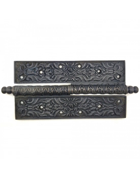 Antika Tarz Dekoratif Pirinç Lüks Okka Menteşe - 20cm, Oksit