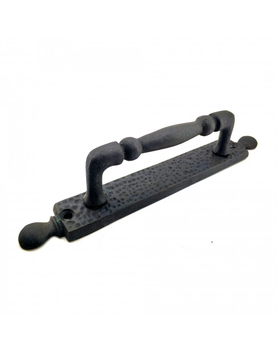 Antika Tarz Dekoratif Pirinç Misket Çekme Kapı Kolu - 223x33 Mm, Oksit