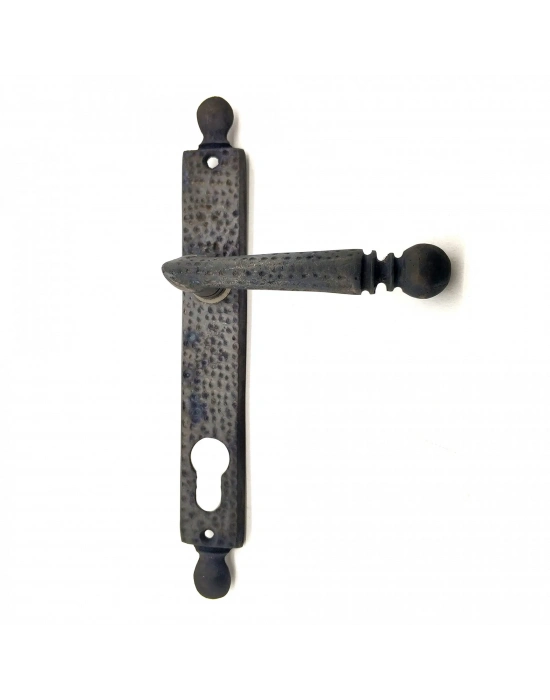 Antika Tarz Dekoratif Pirinç Misket Oda Kapı Kolu - 245x34 Mm, Oksit
