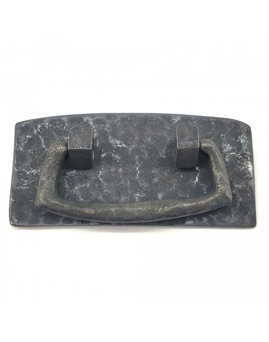 Antika Tarz Dekoratif Pirinç Otantik Dövme Kapı Kulbu - 45x90 Mm, Oksit