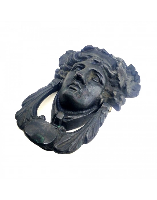 Antika Tarz Dekoratif Pirinç Sezar Kapı Tokmağı, Taktak - Oksit