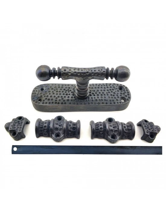 Antika Tarz Dekoratif Pirinç Üstten İspanyolet - 133x40 Mm, Oksit