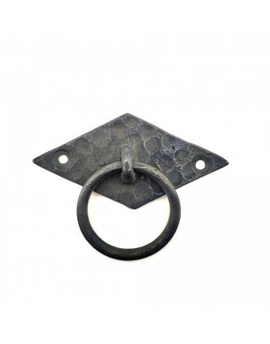 Antika Tarz Dekoratif Pirinç Yan Baklava Kapı Kulbu - 41x82 Mm, Oksit