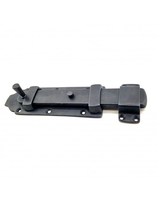 Antika Tarz Dekoratif Pirinç Yassı Kapı Sürgüsü - 55x215 Mm, Oksit