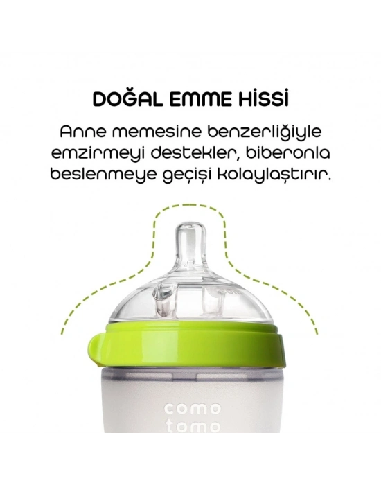® Antikolik Silikon Biberon 250 ml 3-6 Ay Yeşil