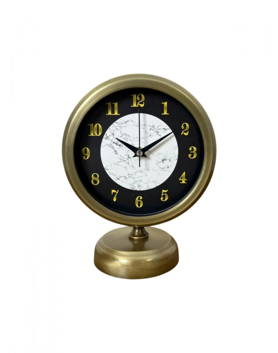 ® Antique Aura 25 x 20 Cm Eskitme Metal Masa Saati