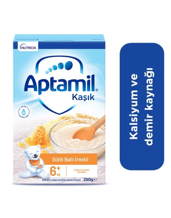 Aptamil Kaşık Sütlü Ballı İrmikli Kaşık Maması 250 Gr