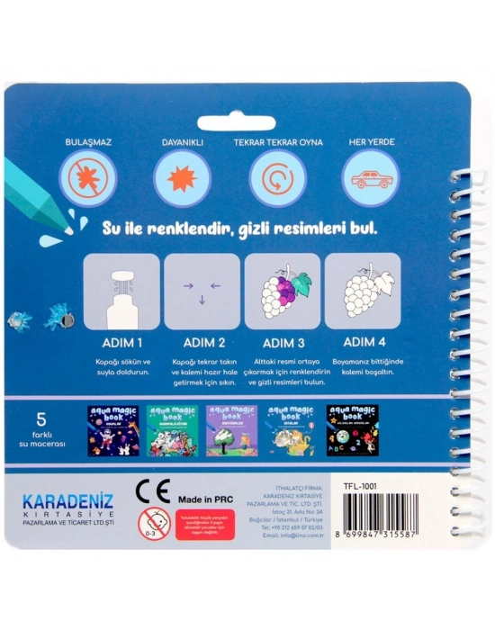 Aqua Magic Kıtalar Sihirli Boyama Kitabı
