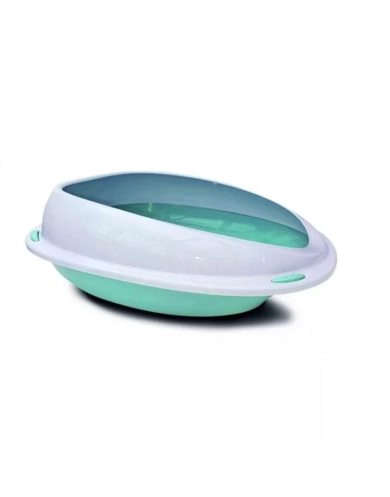 Aquael Comfy Cleo Açık Kedi Tuvaleti Medium Mavi 45x36x15.5 Cm