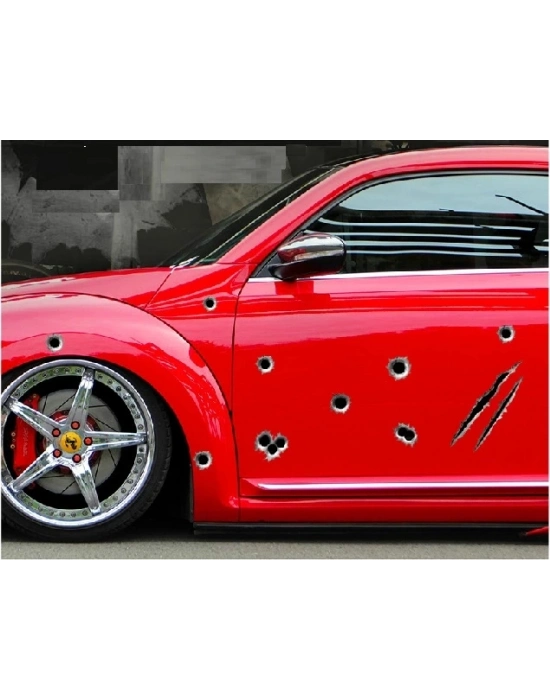 Araba Çıkartmaları 3d Kurşun Delik Sticker