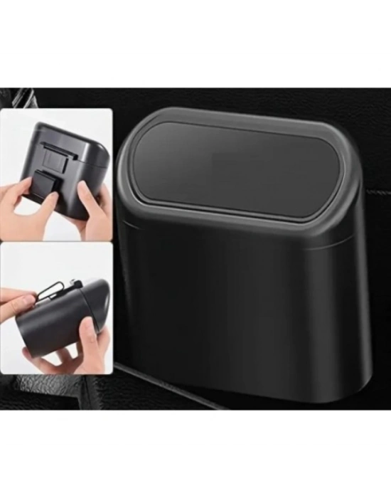 Araba Çöp Kutusu Kapaklı Organize Siyah Renk