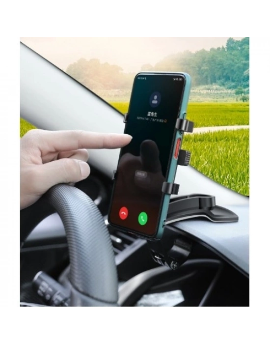 Araba Gösterge Üstüne Takılan 360 Oynar Başlıklı Telefon Tutucu