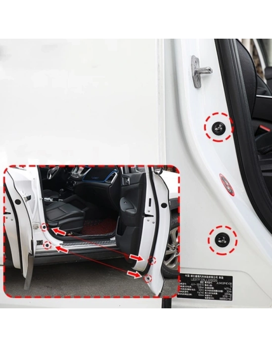 Araba Kapı Ses ve Darbe Emici Pad 10 Adet Siyah