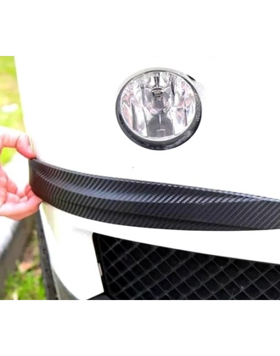 Araba Tampon Koruyucu Karbon Desenli Siyah Beyaz