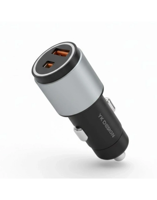 ®  Araç İçi Çakmaklığa TakılanType-C ve USB Girişli 2 Portlu Hızlı Şarj Adaptörü