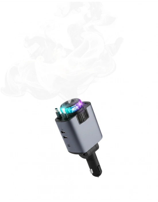 ® Araç İçi Çok Fonksiyonlu Şarj Cihazı Hava Nemlendirici Aroma ve Yıldız Işık