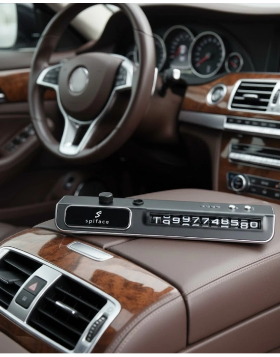 ® Araç İçi LED Park Telefon Numarası Göstergesi Ön Cam Uyumlu 2 Koku Hediyeli