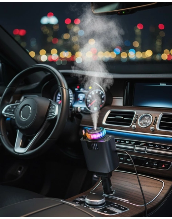 ® Araç İçi Nemlendirici Aromaterapi ve Hızlı Şarj Bir Arada
